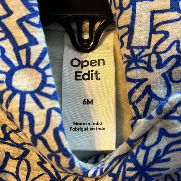 Nordstrom Open Edit Hooded Fleece Classic Lined Romper Zipper Opening Size 6M - Picture 6 of 6